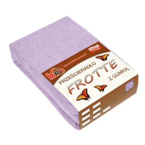 Prześcieradło frotte z gumką 160x200 wrzosowe 036 grube 200g/m2 KARO Prześcieradło frotte z gumką 160x200 wrzosowe 036 grube 200g/m2 KARO