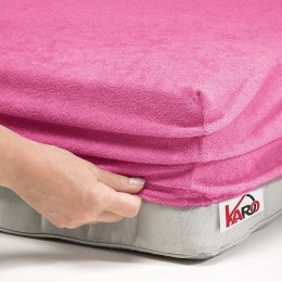 Prześcieradło frotte z gumką 180x200 amarantowe 021 grube 200g/m2 KARO
