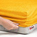 Prześcieradło frotte z gumką 180x200 musztardowe słoneczne 005 grube 200g/m2 KARO Prześcieradło frotte z gumką 180x200 musztardowe słoneczne 005 grube 200g/m2 KARO