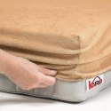 Prześcieradło frotte z gumką 200x220 beżowe ciemne 010 grube 200g/m2 KARO Prześcieradło frotte z gumką 200x220 beżowe ciemne 010 grube 200g/m2 KARO