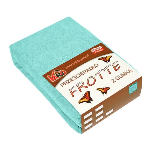 Prześcieradło frotte z gumką 200x220 miętowe 054 grube 200g/m2 KARO Prześcieradło frotte z gumką 200x220 miętowe 054 grube 200g/m2 KARO