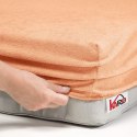 Prześcieradło frotte z gumką 200x220 morelowe 007 grube 200g/m2 KARO Prześcieradło frotte z gumką 200x220 morelowe 007 grube 200g/m2 KARO