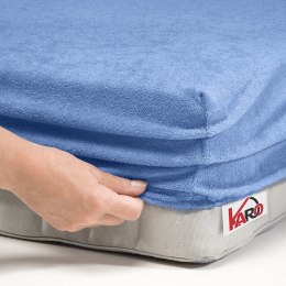 Prześcieradło frotte z gumką 200x220 niebieskie 038 grube 200g/m2 KARO