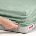 Prześcieradło frotte z gumką 200x220 oliwkowe 013 grube 200g/m2 KARO Prześcieradło frotte z gumką 200x220 oliwkowe 013 grube 200g/m2 KARO