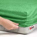 Prześcieradło frotte z gumką 200x220 zielone groszkowe 015 grube 200g/m2 KARO Prześcieradło frotte z gumką 200x220 zielone groszkowe 015 grube 200g/m2 KARO