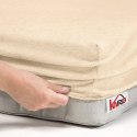 Prześcieradło frotte z gumką 90x200 beżowe jasne 008 grube 200g/m2 KARO Prześcieradło frotte z gumką 90x200 beżowe jasne 008 grube 200g/m2 KARO