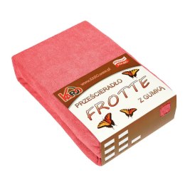 Prześcieradło frotte z gumką 90x200 malinowe 046 grube 200g/m2 KARO