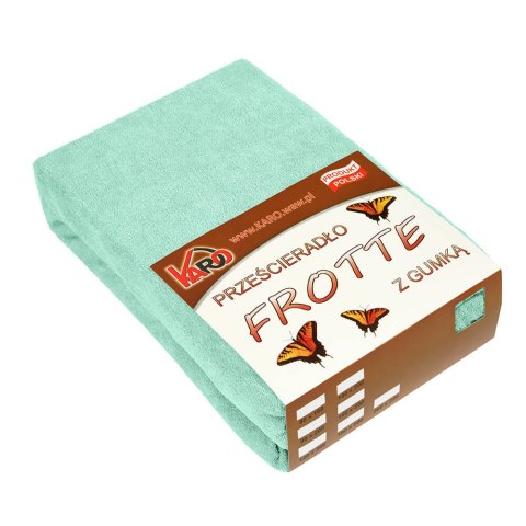 Prześcieradło frotte z gumką 90x200 pistacjowe 014 grube 200g/m2 KARO Prześcieradło frotte z gumką 90x200 pistacjowe 014 grube 200g/m2 KARO