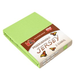 Prześcieradło jersey z gumką 120x200 limonkowe 058 grube 150g/m2 KARO