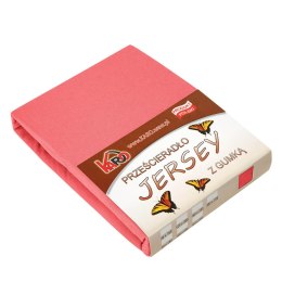 Prześcieradło jersey z gumką 120x200 malinowe 046 grube 150g/m2 KARO