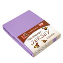 Prześcieradło jersey z gumką 140x200 fioletowe 022 grube 150g/m2 KARO