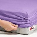 Prześcieradło jersey z gumką 140x200 fioletowe 022 grube 150g/m2 KARO