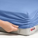Prześcieradło jersey z gumką 140x200 niebieskie 038 grube 150g/m2 KARO Prześcieradło jersey z gumką 140x200 niebieskie 038 grube 150g/m2 KARO
