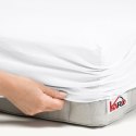 Prześcieradło jersey z gumką 160x200 białe 001 grube 150g/m2 KARO Prześcieradło jersey z gumką 160x200 białe 001 grube 150g/m2 KARO