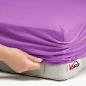 Prześcieradło jersey z gumką 160x200 fuksja 062 grube 150g/m2 KARO