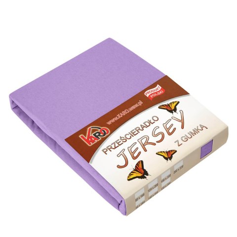 Prześcieradło jersey z gumką 80x160 fioletowe 022 grube 150g/m2 KARO Prześcieradło jersey z gumką 80x160 fioletowe 022 grube 150g/m2 KARO