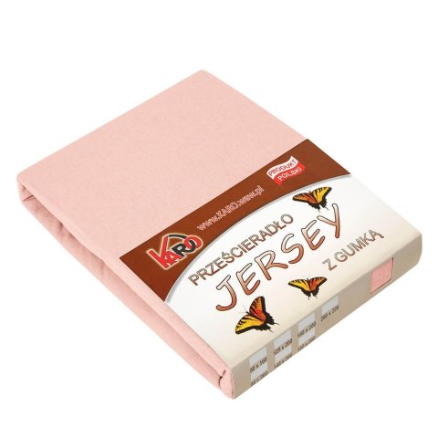 Prześcieradło jersey z gumką 80x160 łososiowe 006 grube 150g/m2 KARO Prześcieradło jersey z gumką 80x160 łososiowe 006 grube 150g/m2 KARO