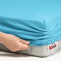 Prześcieradło jersey z gumką 80x160 turkusowe 030 grube 150g/m2 KARO Prześcieradło jersey z gumką 80x160 turkusowe 030 grube 150g/m2 KARO