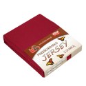Prześcieradło jersey z gumką 90x200 bordowe 026 grube 150g/m2 KARO Prześcieradło jersey z gumką 90x200 bordowe 026 grube 150g/m2 KARO