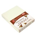 Prześcieradło jersey z gumką 90x200 ekri 002 grube 150g/m2 KARO Prześcieradło jersey z gumką 90x200 ekri 002 grube 150g/m2 KARO
