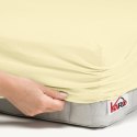 Prześcieradło jersey z gumką 90x200 kremowe 003 grube 150g/m2 KARO Prześcieradło jersey z gumką 90x200 kremowe 003 grube 150g/m2 KARO