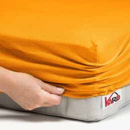 Prześcieradło jersey z gumką 90x200 pomarańczowe 050 grube 150g/m2 KARO