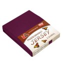 Prześcieradło jersey z gumką 90x200 śliwkowe 027 grube 150g/m2 KARO Prześcieradło jersey z gumką 90x200 śliwkowe 027 grube 150g/m2 KARO