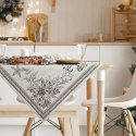 Obrus bieżnik 40x100 gobelinowy popielaty srebrny świąteczny Eurofirany Obrus bieżnik 40x100 gobelinowy popielaty srebrny świąteczny Eurofirany