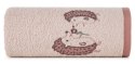 Okrycie kąpielowe 100x100 Baby 68 różowy jeże ręcznik z kapturkiem 350 g/m2 Eurofirany