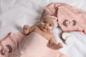 Okrycie kąpielowe 100x100 Baby 68 różowy jeże ręcznik z kapturkiem 350 g/m2 Eurofirany