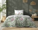 Pościel bawełniana 140x200 biała zielona paprocie kwiaty 5248 A Bawełna 48 Pościel bawełniana 140x200 biała zielona paprocie kwiaty 5248 A Bawełna 48