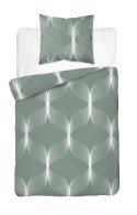Pościel bawełniana 140x200 zielona biała geometria 5253 B Bawełna 48 Pościel bawełniana 140x200 zielona biała geometria 5253 B Bawełna 48