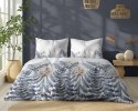 Pościel bawełniana 160x200 biała niebieska paprocie kwiaty 5248 B Bawełna 48 Pościel bawełniana 160x200 biała niebieska paprocie kwiaty 5248 B Bawełna 48