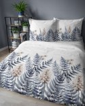 Pościel bawełniana 160x200 biała niebieska paprocie kwiaty 5248 B Bawełna 48 Pościel bawełniana 160x200 biała niebieska paprocie kwiaty 5248 B Bawełna 48