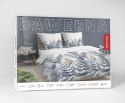Pościel bawełniana 160x200 biała niebieska paprocie kwiaty 5248 B Bawełna 48 Pościel bawełniana 160x200 biała niebieska paprocie kwiaty 5248 B Bawełna 48