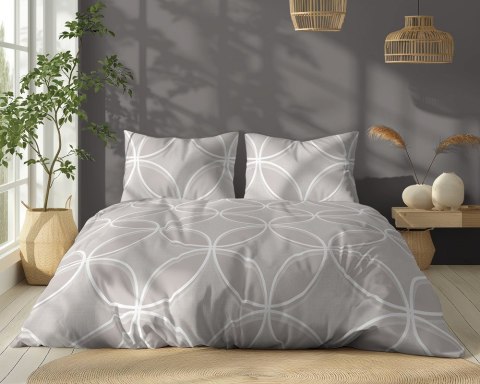 Pościel bawełniana 220x200 beżowa jasna biała geometria 5247 A Bawełna 48 Pościel bawełniana 220x200 beżowa jasna biała geometria 5247 A Bawełna 48