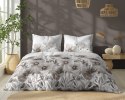 Pościel bawełniana 220x200 biała beżowa szara kwiaty 5249 A Bawełna 48 Pościel bawełniana 220x200 biała beżowa szara kwiaty 5249 A Bawełna 48