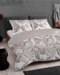 Pościel z mikrosatyny 160x200 biała beżowa cappuccino liście 5473 A Micro 57 Pościel z mikrosatyny 160x200 biała beżowa cappuccino liście 5473 A Micro 57