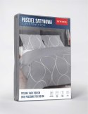 Pościel z mikrosatyny 220x200 szara ciemna biała geometria 5351 A Micro 57 Pościel z mikrosatyny 220x200 szara ciemna biała geometria 5351 A Micro 57