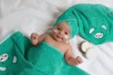 Rękawica kąpielowa bawełniana dziecięca frotte - miętowa z myszką - Eurofirany Rękawica kąpielowa bawełniana dziecięca frotte - miętowa z myszką - Eurofirany