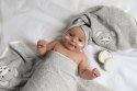 Rękawica kąpielowa bawełniana dziecięca frotte - srebrna z myszką - Eurofirany Rękawica kąpielowa bawełniana dziecięca frotte - srebrna z myszką - Eurofirany