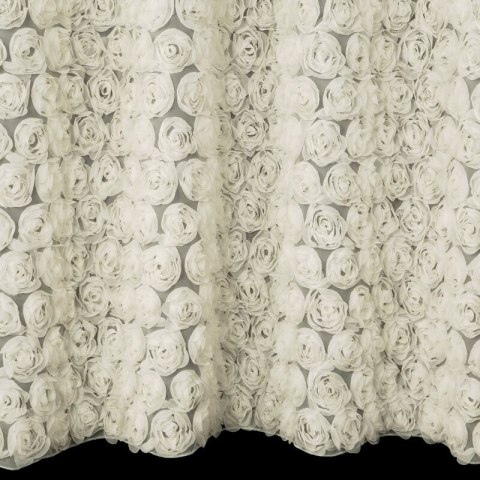 Zasłona 140x250 Roses 1 kremowa z aplikacją w kształcie róż gotowa na przelotkach Eurofirany Zasłona 140x250 Roses 1 kremowa z aplikacją w kształcie róż gotowa na przelotkach Eurofirany