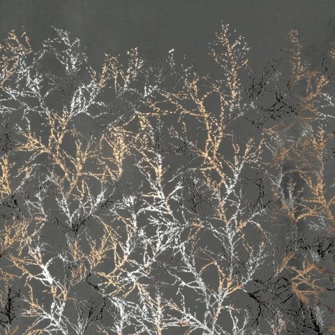 Zasłona 140x250 Tori grafitowa złota gałązki gotowa na przelotkach Eurofirany Zasłona 140x250 Tori grafitowa złota gałązki gotowa na przelotkach Eurofirany