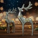 Figurka świąteczna Jeleń 12x6x30 srebrna Eurofirany Figurka świąteczna Jeleń 12x6x30 srebrna Eurofirany