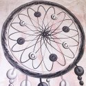 Pościel satynowa 220x200 22406 granatowa różowa pudrowa pióra bawełniana Panel