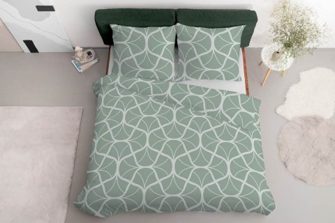 Pościel satynowa 220x200 5232 A seledynowa ciemna kremowa geometria Home Satin 59 Pościel satynowa 220x200 5232 A seledynowa ciemna kremowa geometria Home Satin 59