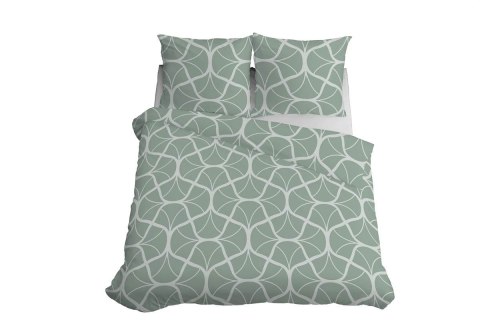 Pościel satynowa 220x200 5232 A seledynowa ciemna kremowa geometria Home Satin 59 Pościel satynowa 220x200 5232 A seledynowa ciemna kremowa geometria Home Satin 59