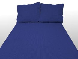 Pościel z kory 180x200 chabrowa jednobarwna bawełna 100%