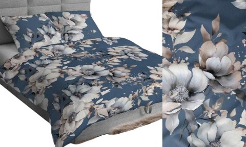 Poszewka bawełniana 40x40 niebieska ciemna szara beżowa kwiaty 4896 B bawełna Max Poszewka bawełniana 40x40 niebieska ciemna szara beżowa kwiaty 4896 B bawełna Max