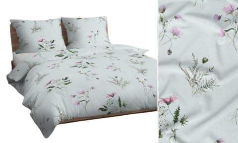 Poszewka bawełniana 50x60 miętowa zielona różowa kwiaty liście 4837 C bawełna Max Poszewka bawełniana 50x60 miętowa zielona różowa kwiaty liście 4837 C bawełna Max
